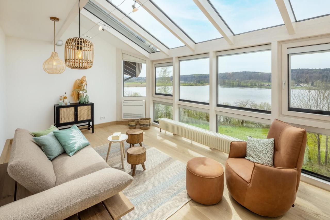 Stille X Weite - Hochwertige Wohnung Mit See-Panorama Kronburg Esterno foto